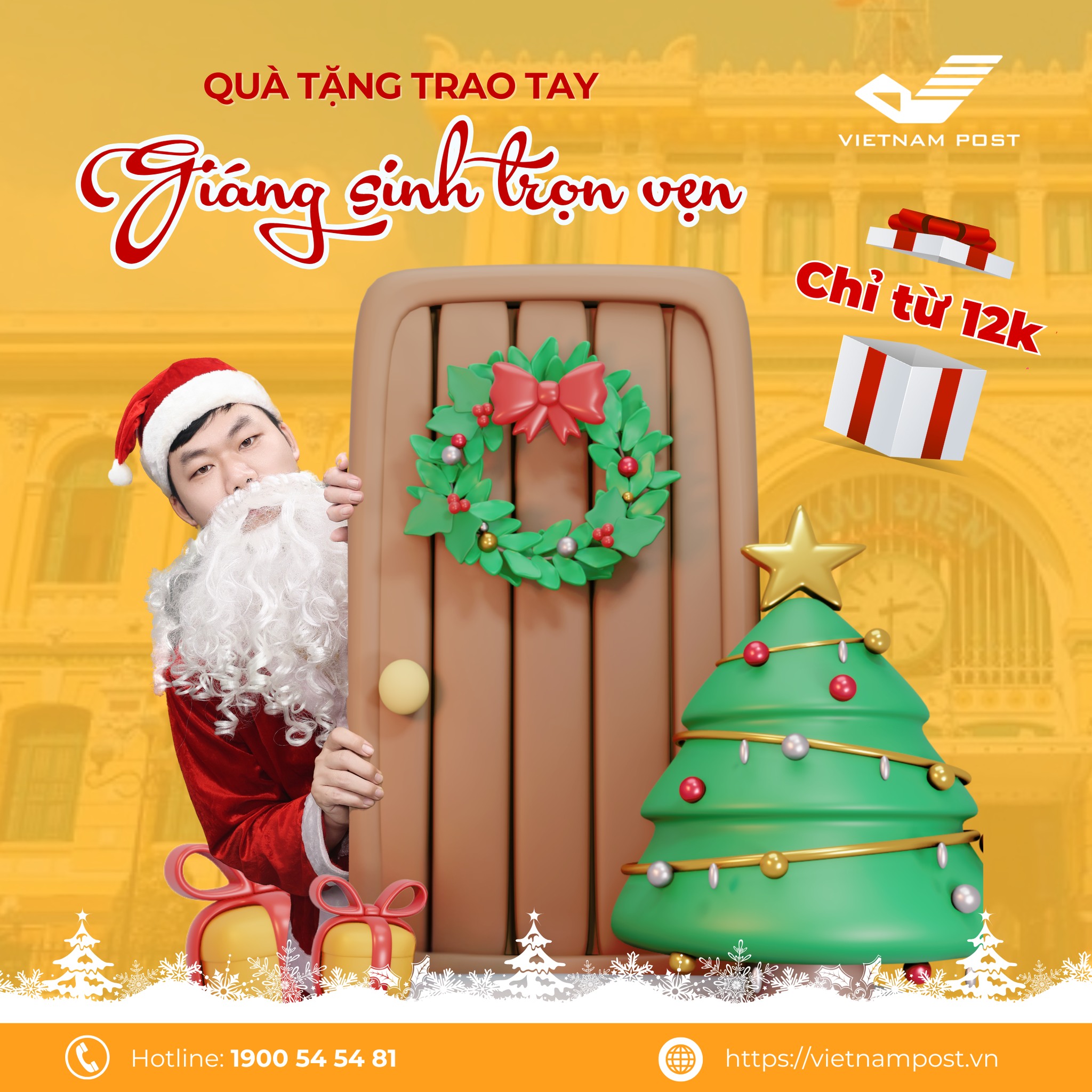 GỬI QUÀ GIÁNG SINH CHỈ TỪ 12K CÙNG ÔNG GIÀ NOEL SIÊU TỐC NHÀ VIETNAM POST